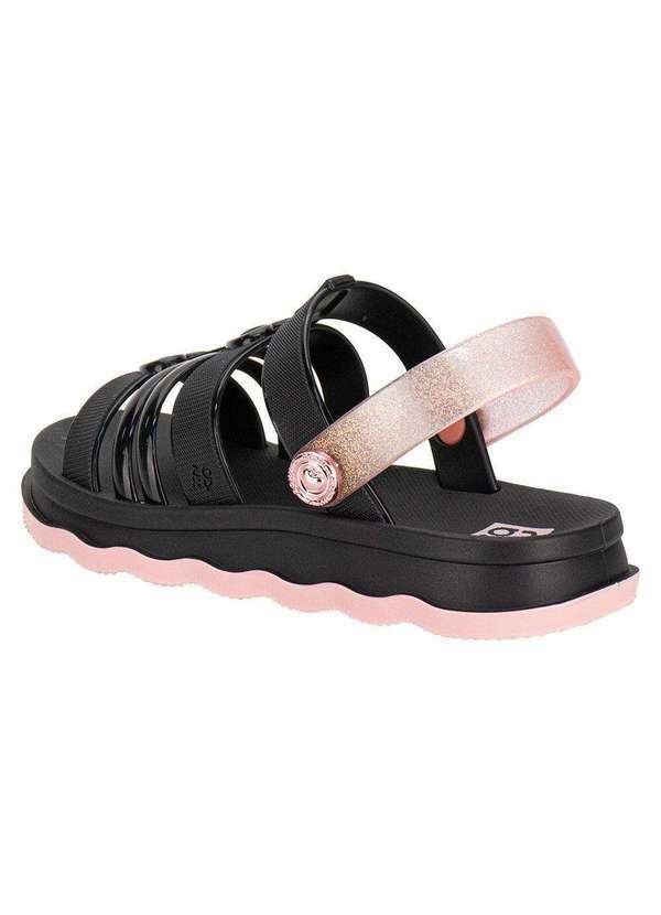 Zaxy - Sandália Infantil Zip Zaxy 19269 - Preto/Rosa 3