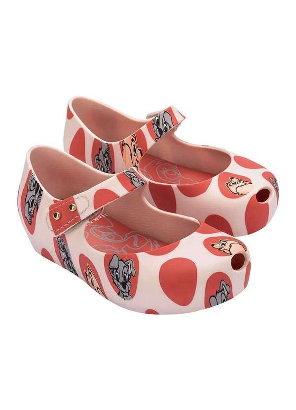 Melissa - Mini Melissa Ultragirl Cats And Dogs Baby 33753 - Bege/Vermelho