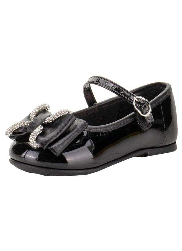 Molekinha Sapatilha Infantil Baby Molekinha 21061059 Verniz/Preto