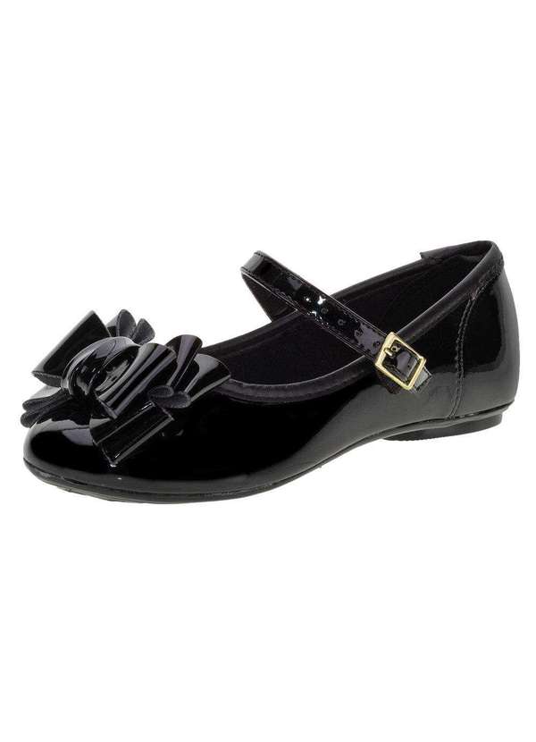 Molekinha - Sapatilha Infantil Feminina Molekinha - 2083991 - Verniz/Preto