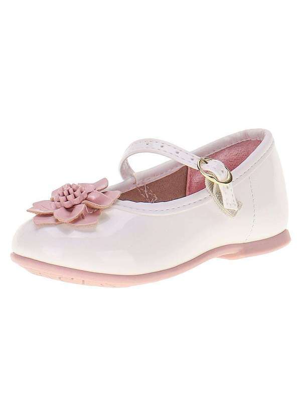 Molekinha - Sapatilha Infantil Feminina Molekinha - 21061046 - Branco/Rosa