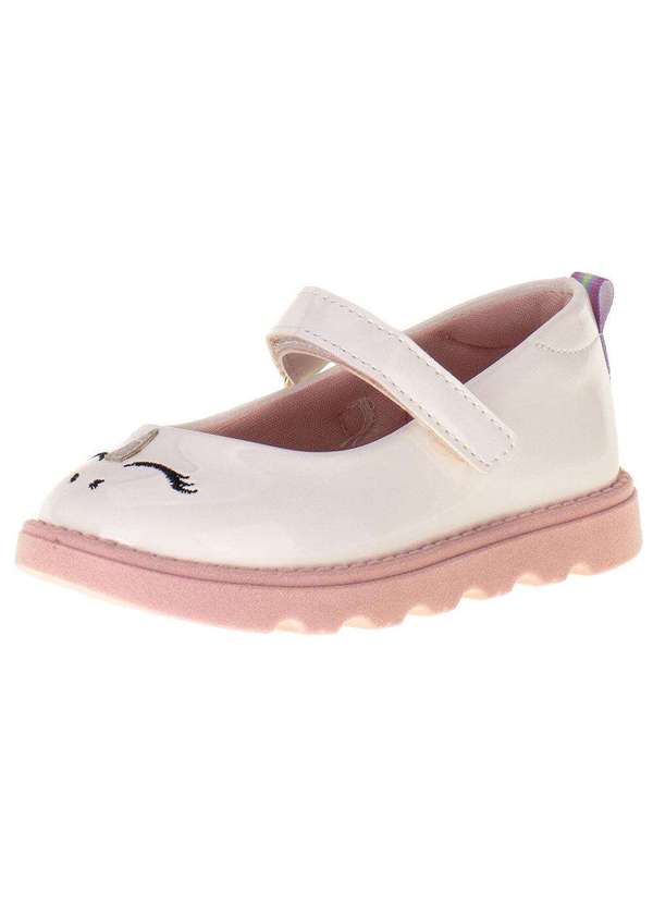 Molekinha - Sapato Infantil Molekinha - 2727102 - Branco/Rosa