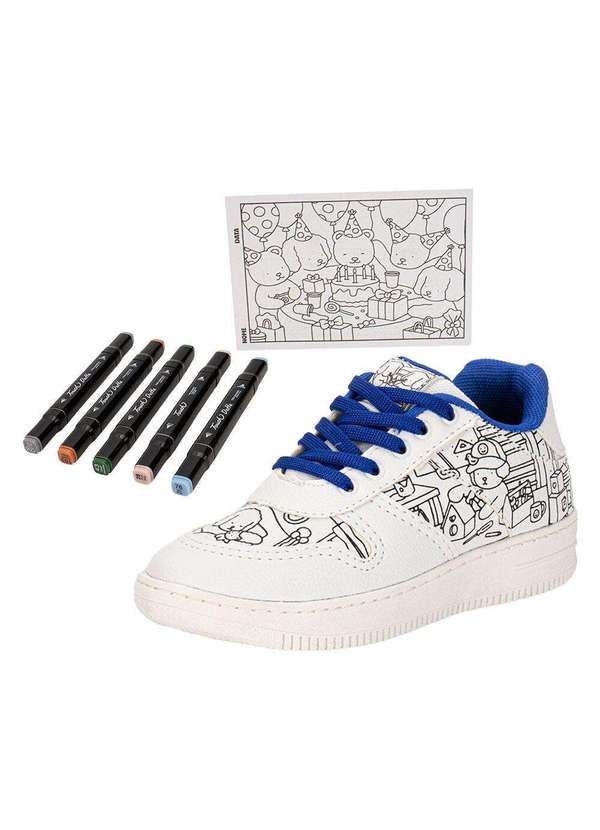 Minipé - Kit Tênis Infantil Goods e Caneta Touch Minipé Mp2549s - Branco/Azul
