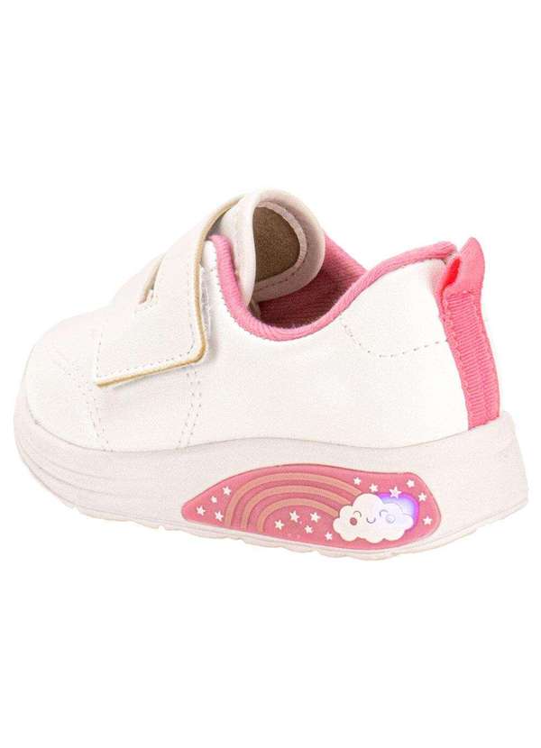 Molekinha - Tênis Infantil Baby Led Molekinha 2731205 - Branco/Rosa 3