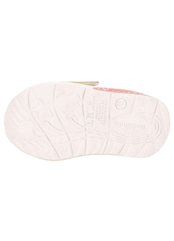 Molekinha - Tênis Infantil Baby Led Molekinha 2731205 - Branco/Rosa 4