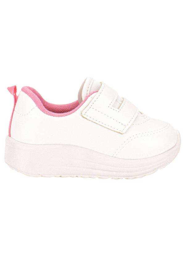 Molekinha - Tênis Infantil Baby Led Molekinha 2731205 - Branco/Rosa 5