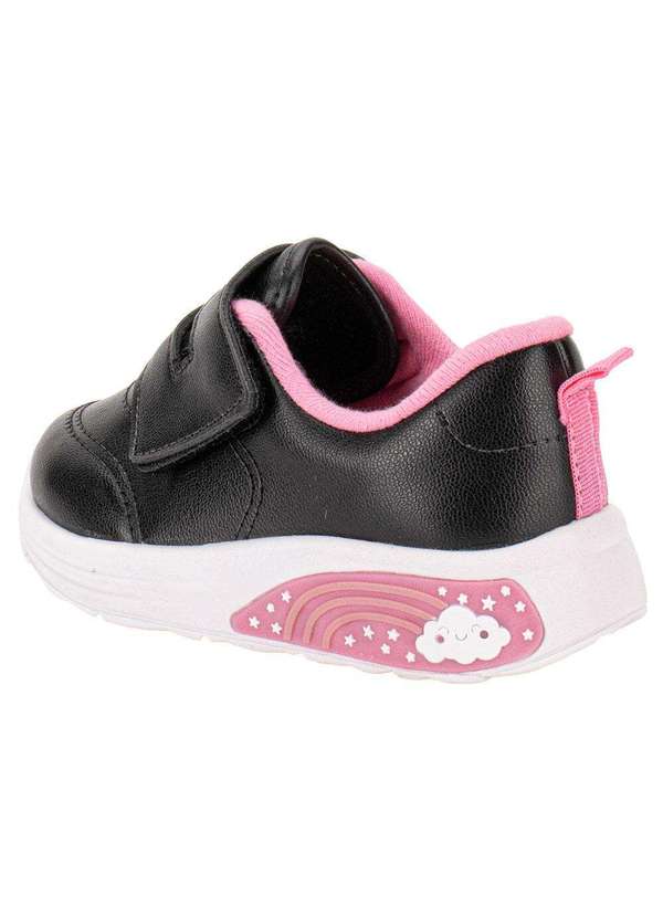 Molekinha - Tênis Infantil Baby Led Molekinha 2731205 - Preto/Rosa 3