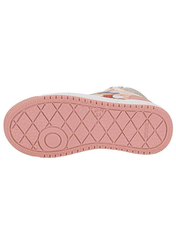 Via Vip - Tênis Infantil Cano Alto Mulher Maravilha Via Vip W3815 - Branco/Rosa 4