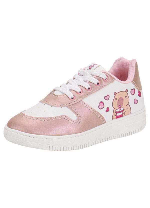 Minipé - Tênis Infantil Capivara Minipé Mp2540s Branco/Rosa