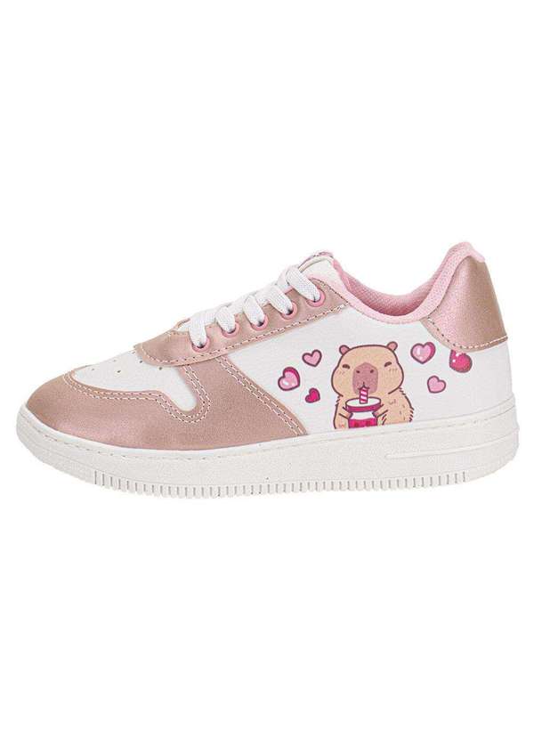 Minipé - Tênis Infantil Capivara Minipé Mp2540s Branco/Rosa 2