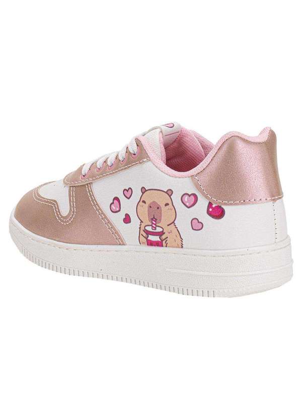 Minipé - Tênis Infantil Capivara Minipé Mp2540s Branco/Rosa 3