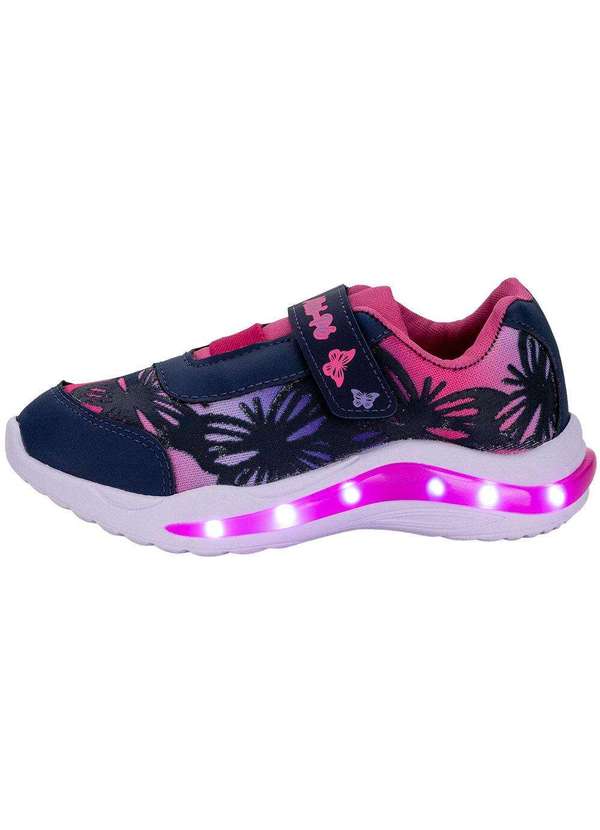 Minipé - Tênis Infantil Feminino Led Minipé - Mp2302 - Azul/Rosa 2