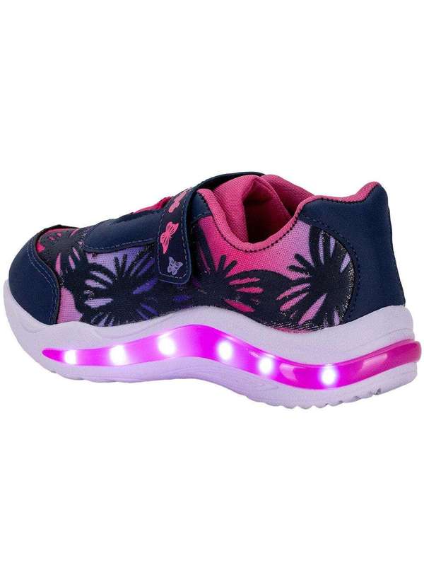 Minipé - Tênis Infantil Feminino Led Minipé - Mp2302 - Azul/Rosa 3