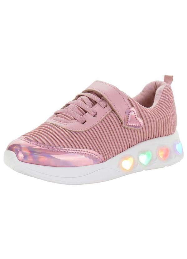 Molekinha - Tênis Infantil Feminino Led Molekinha - 2550102 - Rosa