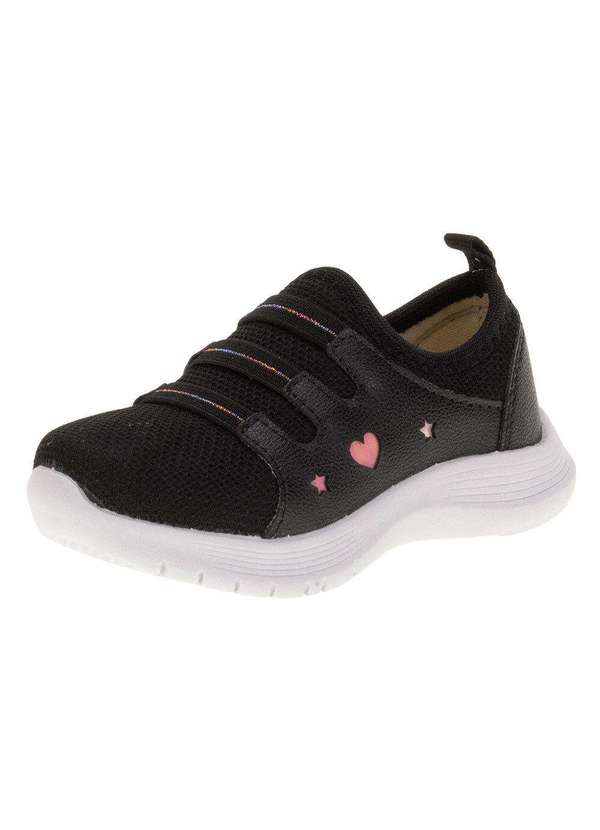 Lily Kids - Tênis Infantil Feminino Slip On Lily Kids - 19022 - Preto