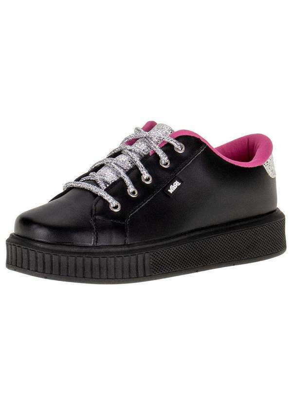 Nilqi - Tênis Infantil Gliter Nilqi - 3120 - Preto/Rosa