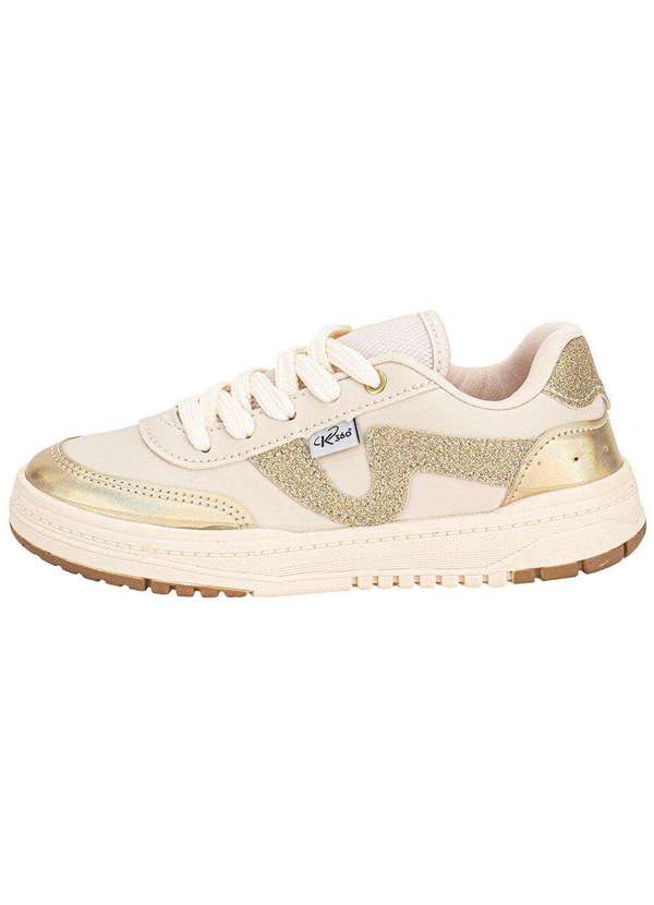 Kidy - Tênis Infantil K360 Kidy 4481006 Bege/Ouro 2