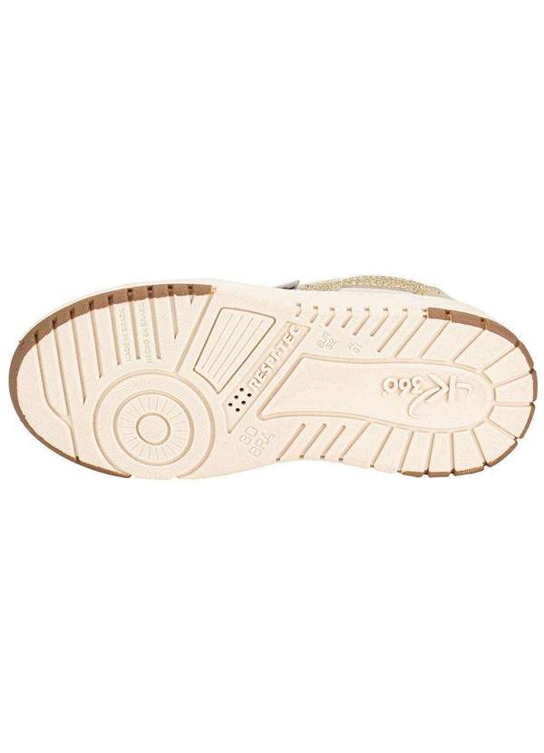 Kidy - Tênis Infantil K360 Kidy 4481006 Bege/Ouro 4