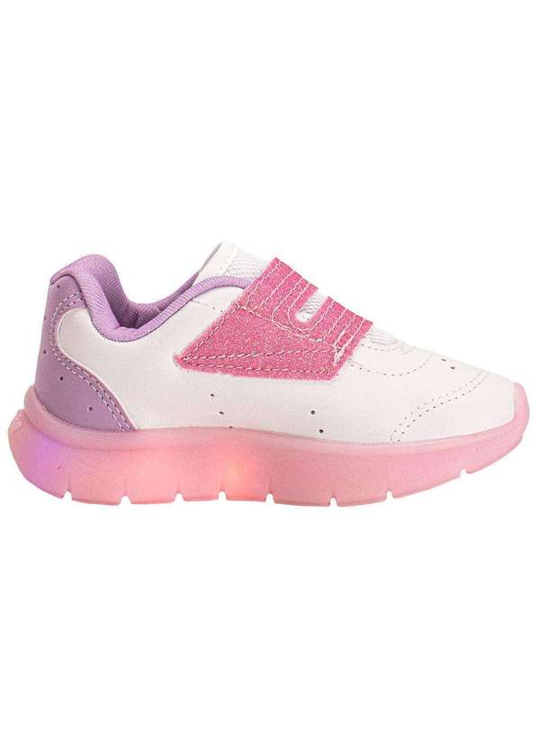 Kidy - Tênis Infantil Led Flex Light Kidy 0201211 Branco/Rosa 5