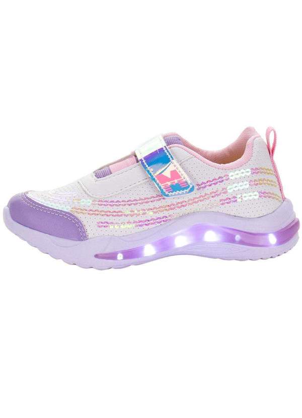 Minipé - Tênis Infantil Led Minipé - Mp2308 - Branco/Rosa 2