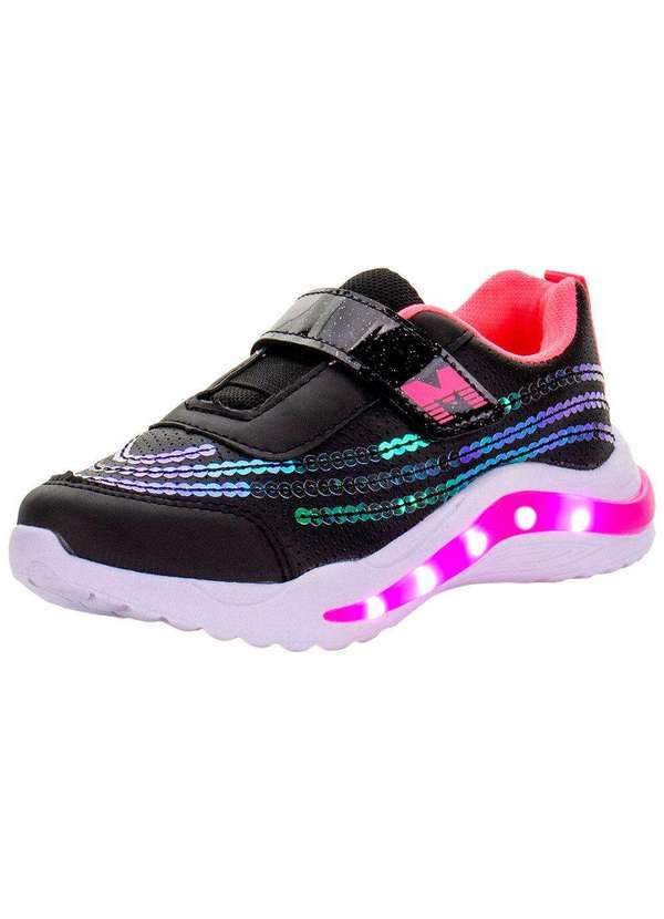 Minipé - Tênis Infantil Led Minipé - Mp2308 - Preto/Rosa 1