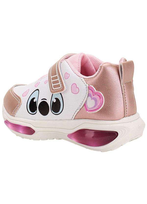 Minipé - Tênis Infantil Led Minipé Mp2516 Branco/Rosa 01 3