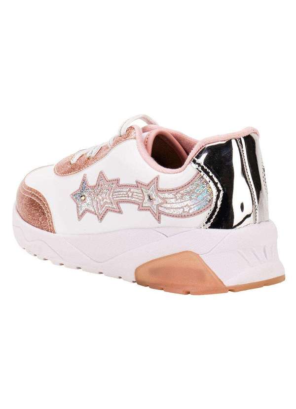 Molekinha - Tênis Infantil Led Molekinha 2571307 - Branco/Rosa 3