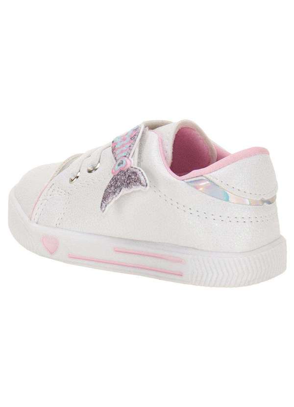 Linda Ju - Tênis Infantil Linda Jú - 15551 - Branco/Rosa 02 3