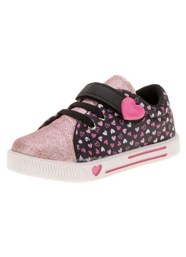 Linda Ju - Tênis Infantil Linda Jú - 15551 - Preto/Rosa