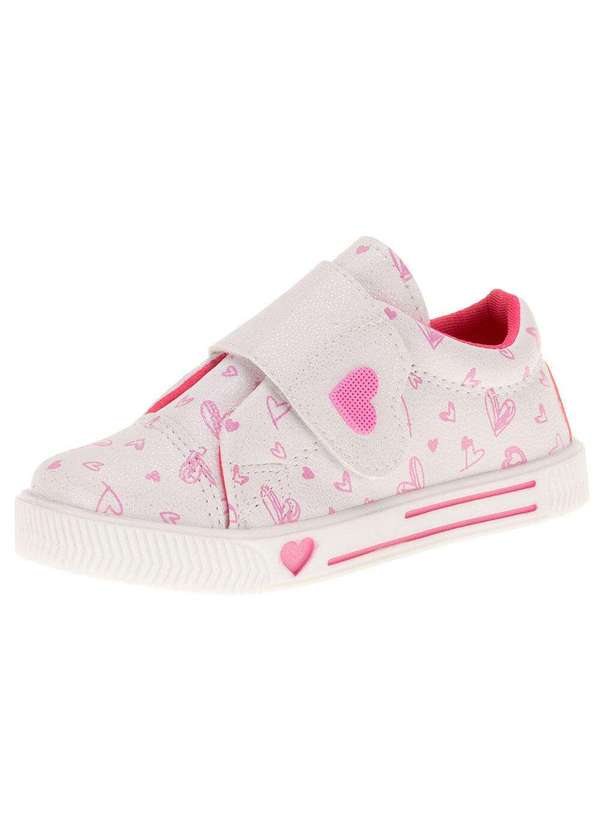 Linda Ju - Tênis Infantil Linda Jú - 15551 - Branco/Rosa 09