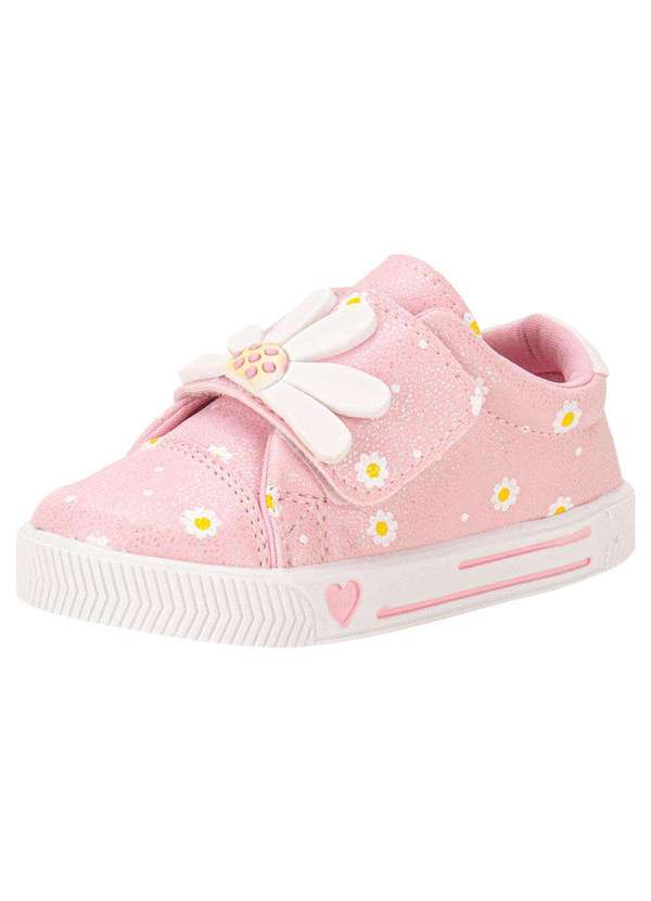 Linda Ju - Tênis Infantil Linda Jú - 15551 - Rosa/Branco