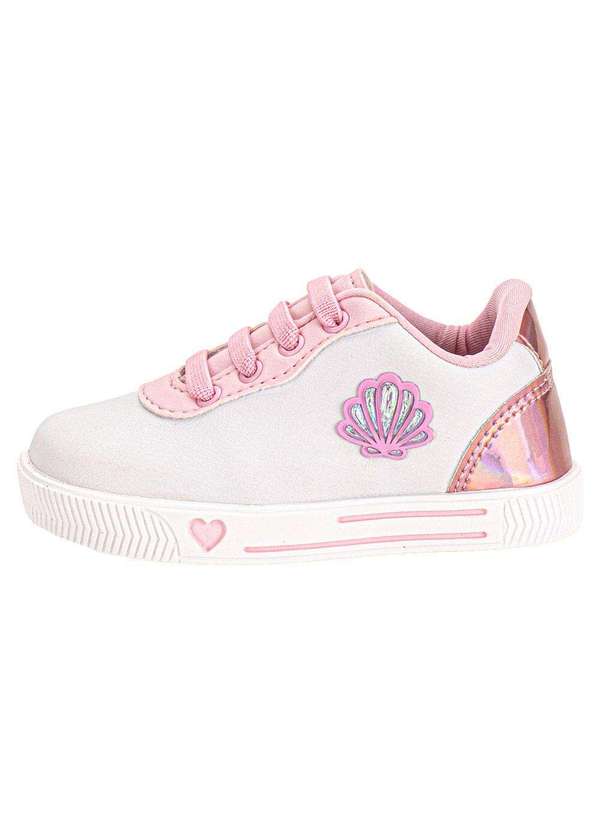 Linda Ju - Tênis Infantil Linda Jú 202538 - Branco/Rosa 2