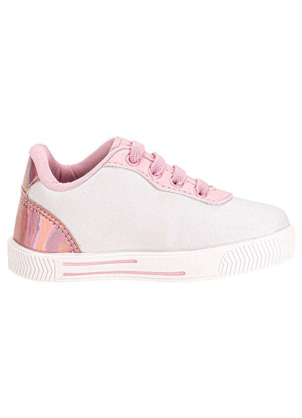 Linda Ju - Tênis Infantil Linda Jú 202538 - Branco/Rosa 5