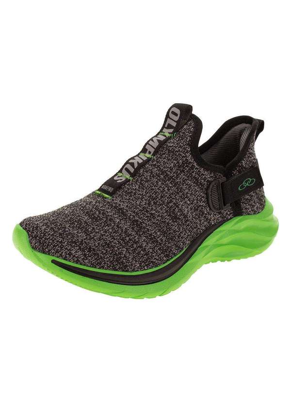Olympikus - Tênis Infantil Maneiro Kids Olympikus - 942 - Preto/Verde 1