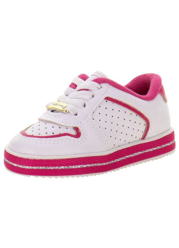Molekinha - Tênis Infantil Molekinha - 2131626 - Branco/Rosa