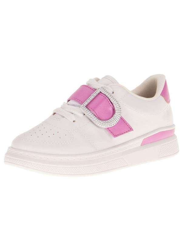 Molekinha - Tênis Infantil Molekinha - 2553113 - Branco/Rosa