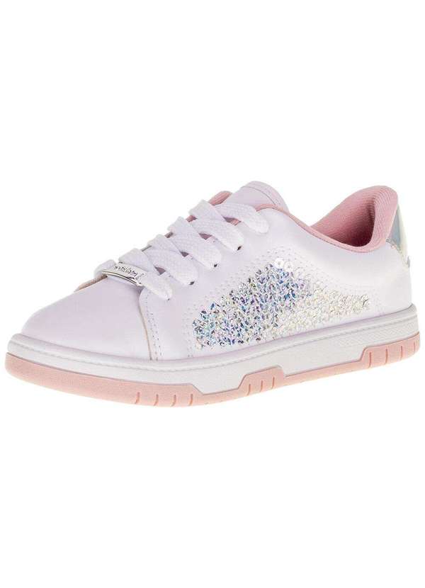 Molekinha - Tênis Infantil Molekinha - 2562105 - Branco/Rosa