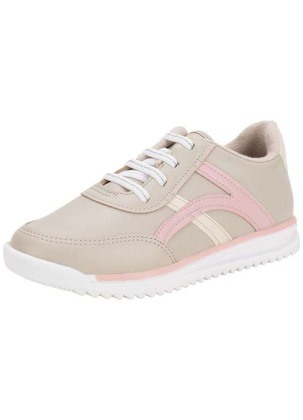Molekinha - Tênis Infantil Molekinha 2583202 - Bege/Rosa