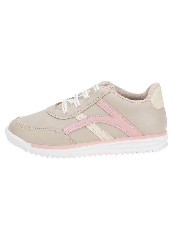 Molekinha - Tênis Infantil Molekinha 2583202 - Bege/Rosa 2
