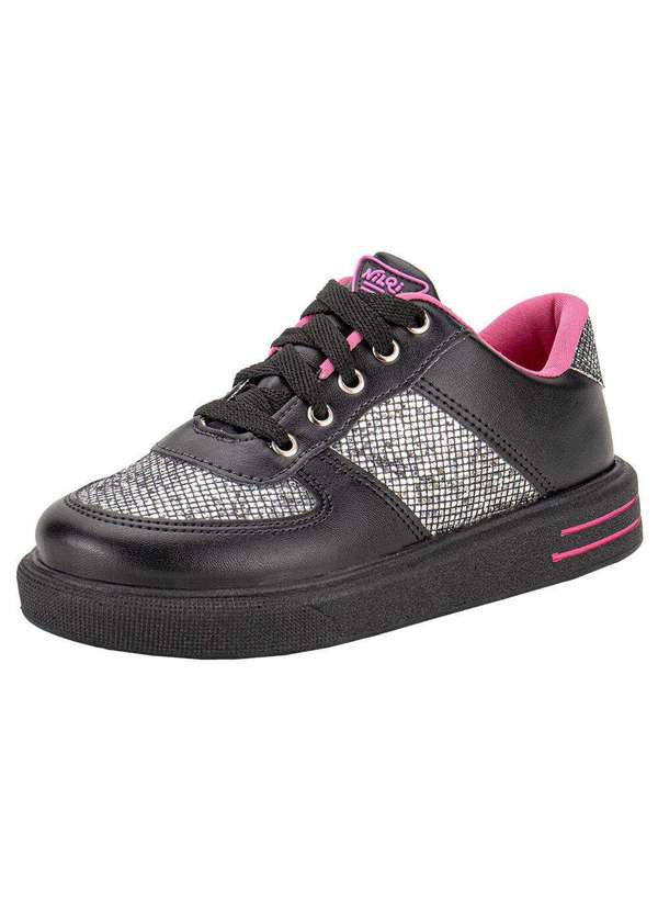 Nilqi - Tênis Infantil Nilqi 2254 - Preto/Rosa