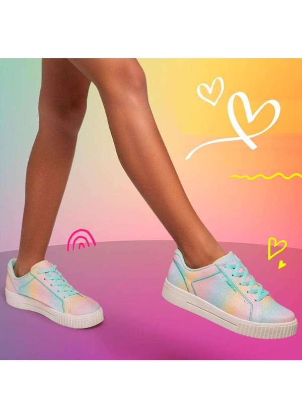 Pink Cats - Tênis Infantil Pink Cats V3961 - Branco/Verde 3