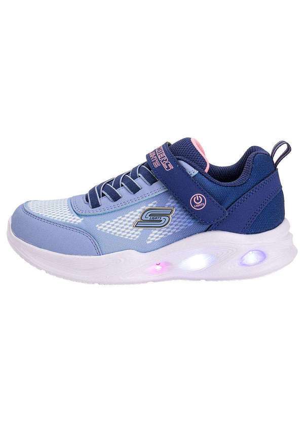 Skechers - Tênis Infantil S Ligths Sola Glow Ombre Deluxe Skechers 303714l - Azul 2