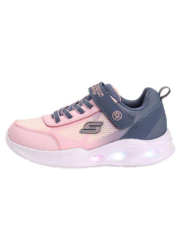 Skechers - Tênis Infantil S Ligths Sola Glow Ombre Deluxe Skechers 303714l - Cinza/Rosa 2