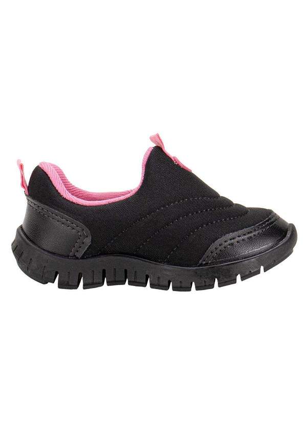 Molekinha - Tênis Infantil Slip On Baby Molekinha 2736100 - Preto/Rosa 5