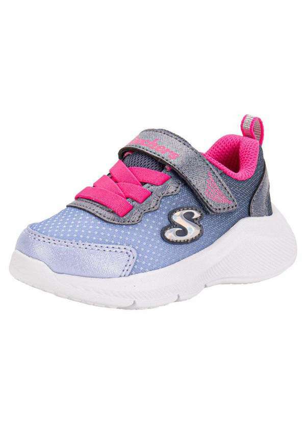Skechers - Tênis Infantil Sole Swifters Skechers 303579n - Azul/Rosa