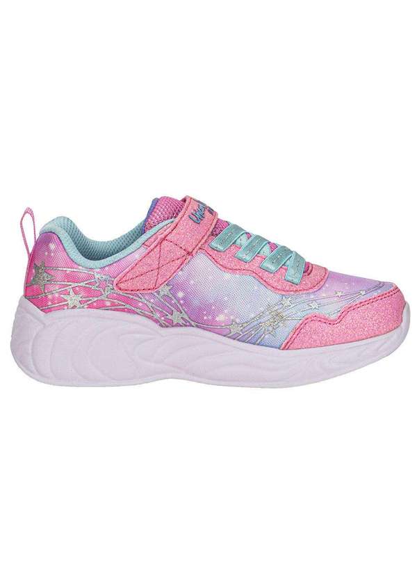 Skechers - Tênis Infantil Unicorn Dreams Wishful Magic Ligths Skechers - Rosa/Azul 5