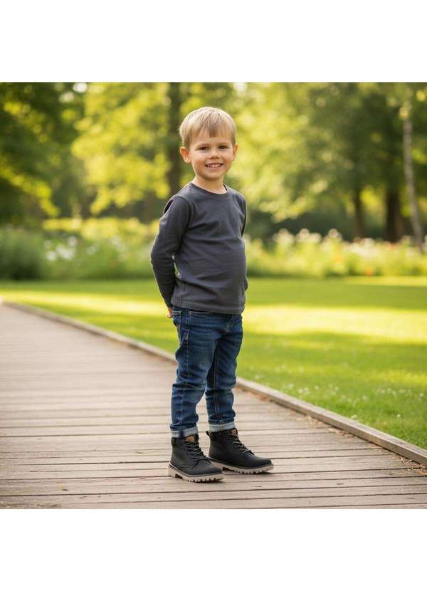 Molekinho - Bota Infantil Molekinho 2817126 Preto/Cinza 2