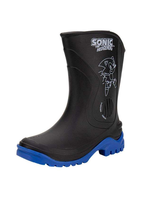Grendene Kids - Galocha Infantil Sonic Faster Grendene Kids 23245 - Preto/Azul
