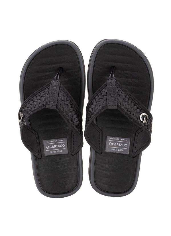 Cartago - Chinelo Infantil Coimbra Cartago 12460 - Preto/Cinza