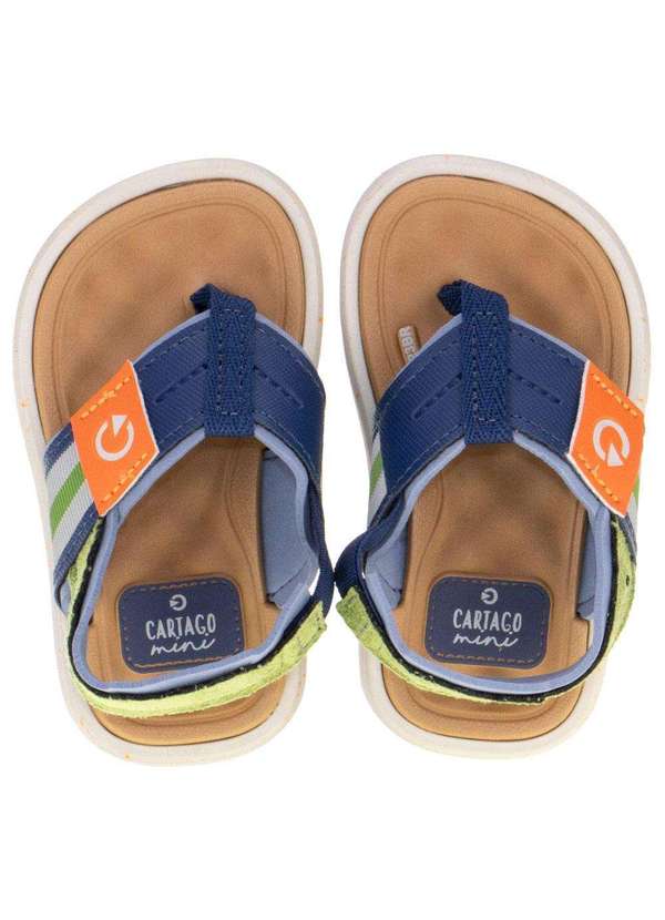Cartago - Chinelo Infantil Mini Ii Cartago 12234 - Cinza/Azul